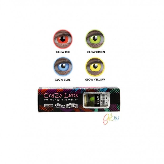 ColourVue Crazy Lens GLOW sem graduação - Lentes de Contacto - Lentes de Contacto Mensais